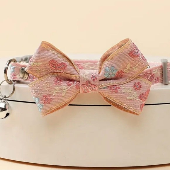 Floral Bow Cat Collar - Picture 1 of 4